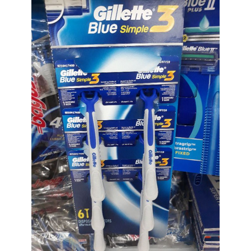 RAZOR Gillette Gilete Blue blade Simple 3 kerok kumis rambut