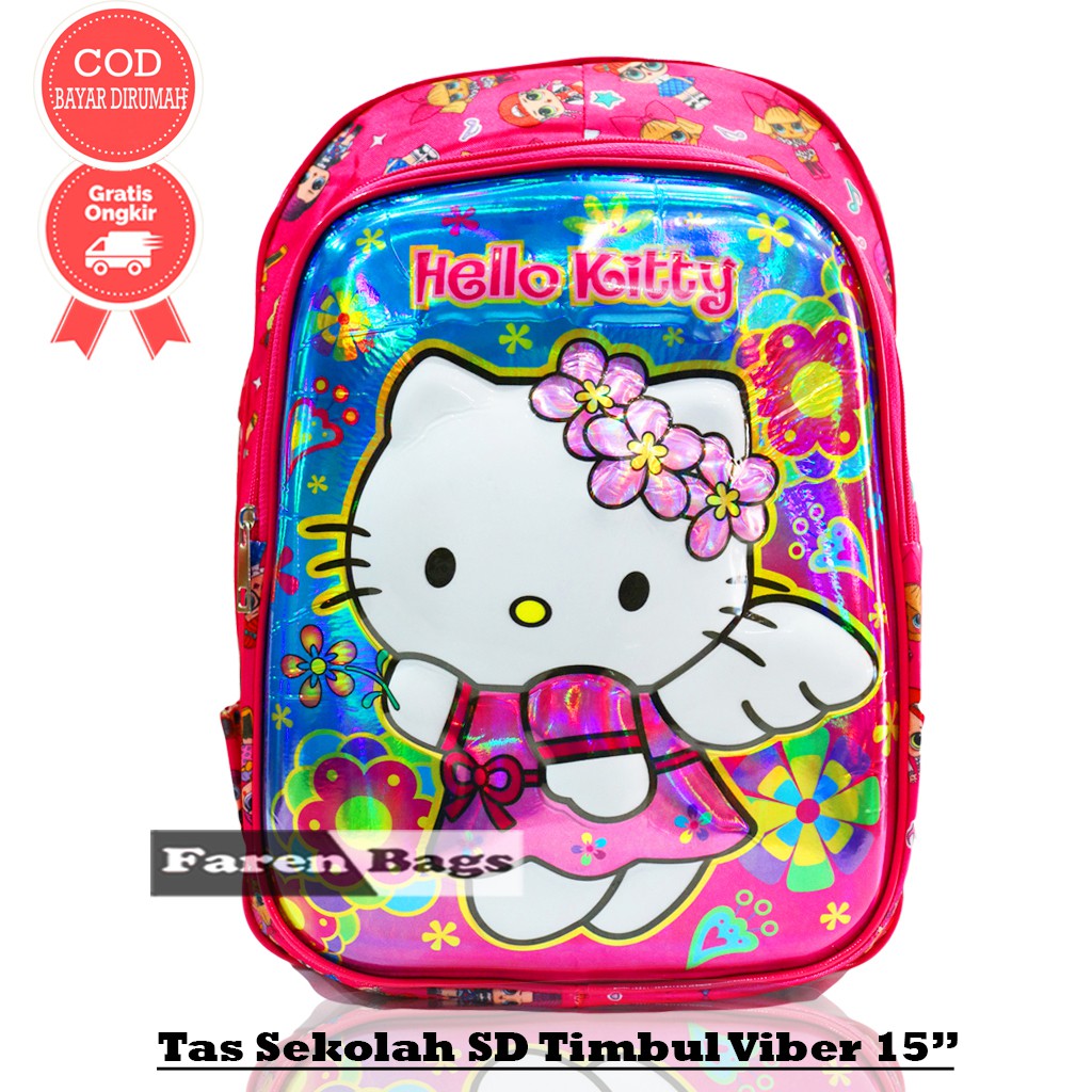 Tas Ransel Sekolah Anak SD 3D EMBOSS TIMBUL Karakter Kartun embosh