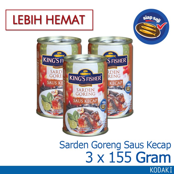 

sa2011aa Paket 3 Pcs King'S Fisher Sarden Kaleng Goreng Mini Saus Kecap 155G Xa20X1