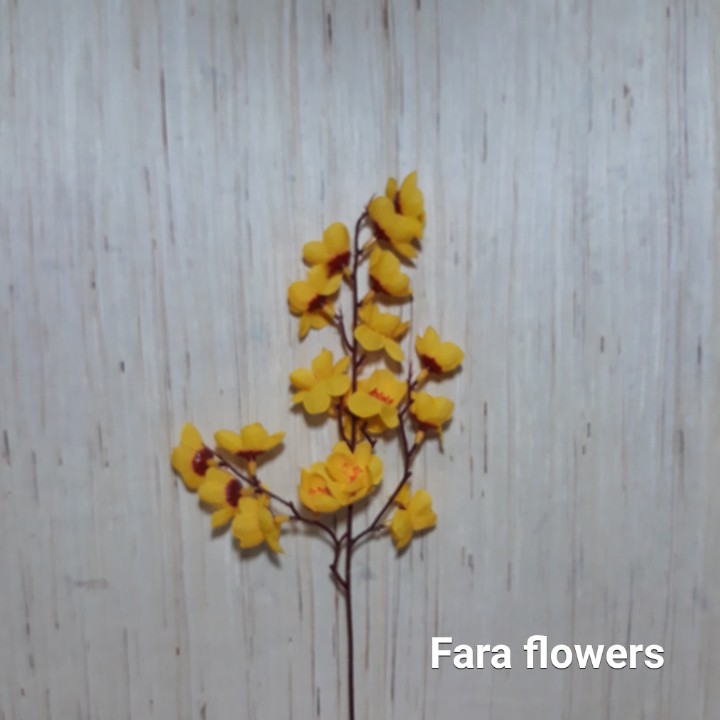 Bunga sakura cerry blossom bunga artifisial-Kuning