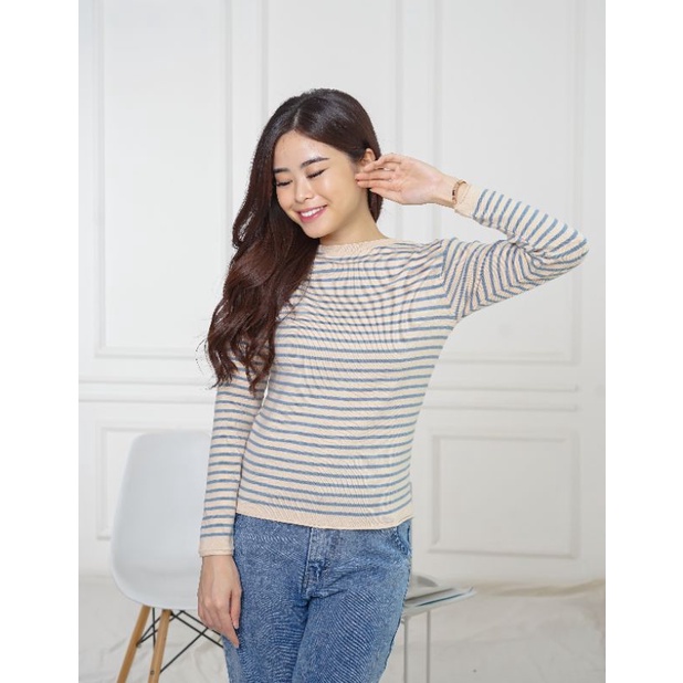 &quot;ALLTIME&quot; - Cayn Sweater - Basic Stripes Soft Knit Import Sweater TM (28045)