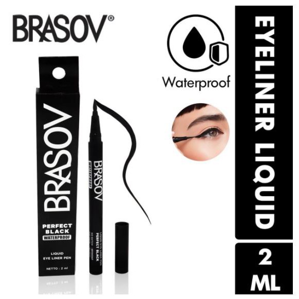 ^ KYRA ^ Brasov Eyeliner Pen Liquid Eye Liner Perfect Black Waterproof - Netto 12 ml