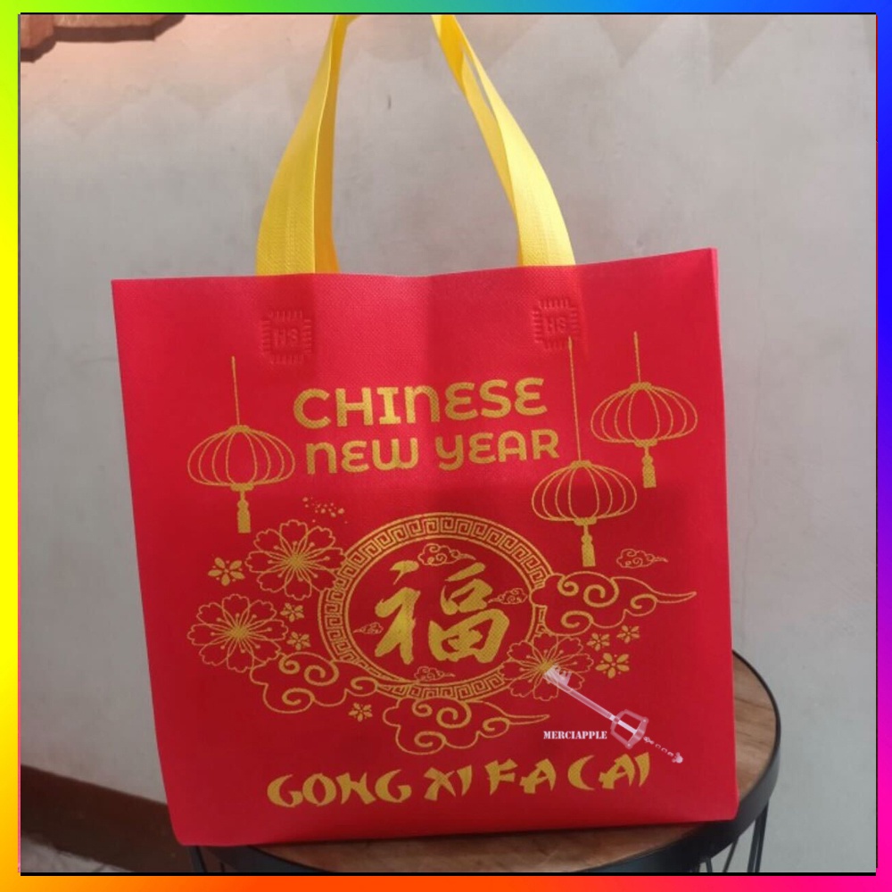 TAS IMLEK UKURAN SEDANG 6 X 8 X 12 CM /  30X 40 X 8 CM / 26 X 40 X 26 CM / 26 X 13 X 22 CM TAS KANTONG IMLEK POUCH GOODIES BAG IMLEK GONG XI FA CAI GOODIE BAG ECO IMLEK 30  X 40 X 8 CM &amp; 26 X 40 X 26 CM