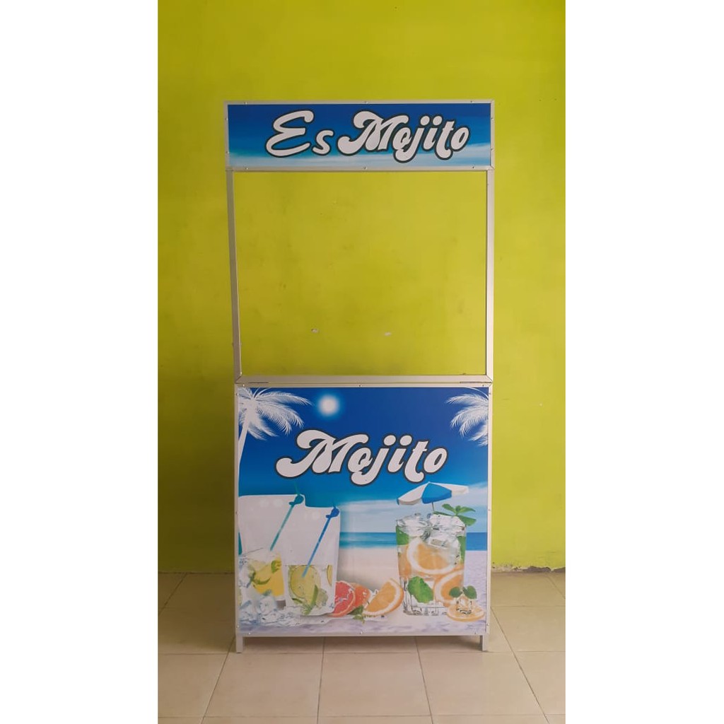 Booth Portable / Gerobak  Lipat / 100x85x40cm Jumbo Bahan Alumunium Model Lipat