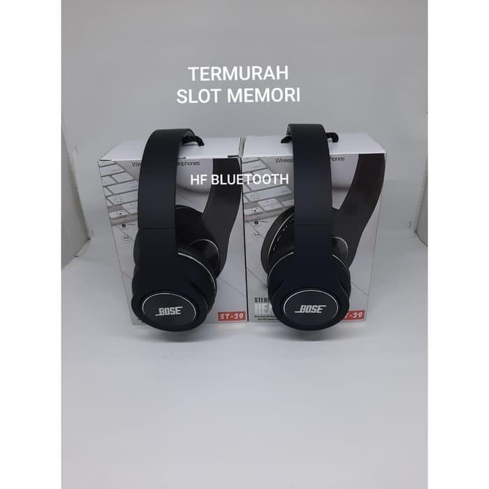 Headphone Bluetooth Bando ST 39 Warna Hitam