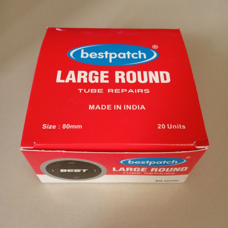 Bestpatch Large Round 80mm Per Pcs / Biji / Lembar - Karet Tambal Ban Dalam - Best - Bestpatch