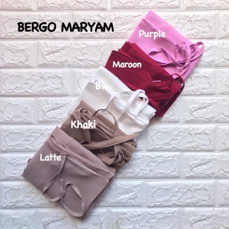 BERGO AISYAH JUMBO XL DIAMOND CREPE / HIJAB JILBAB INSTAN NON PED XL / BERGO MARYAM