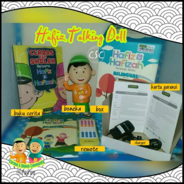 Al Qolam Hafiz dan Hafizah Talking Doll Mainan Edukasi Anak Muslim
