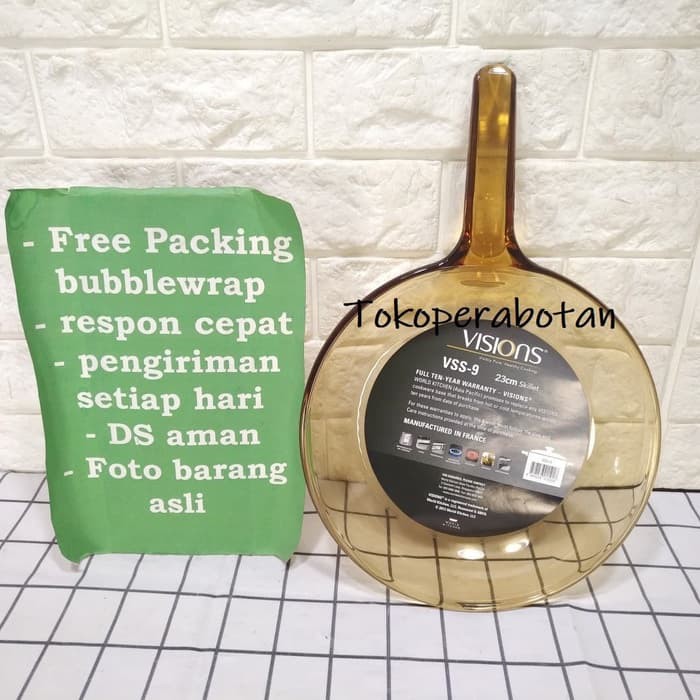 TOKOPERABOTAN Penggorengan Kaca Visions Vss-9 skillet (23cm)
