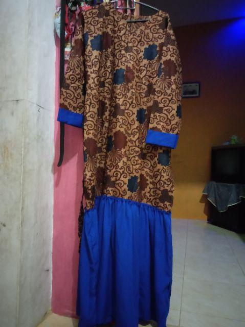 Cople Pria Wanita Gamis Batik Meisya Style // Batik Rampel // 2762 // Tunggal Terbaru
