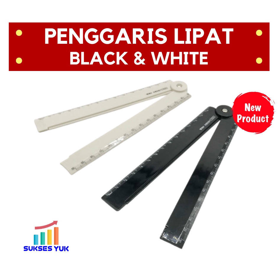 

Penggaris Lipat / Ruler HITAM PUTIH BLACK WHITE