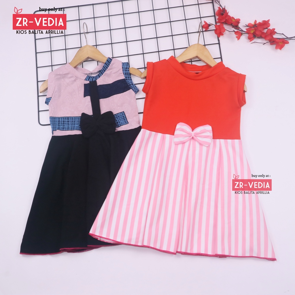 Dress Lala uk 3-4 Tahun TYPE C / Dress Anak Perempuan Murah Baju Anak Batik Casual Motif Lucu Grosir