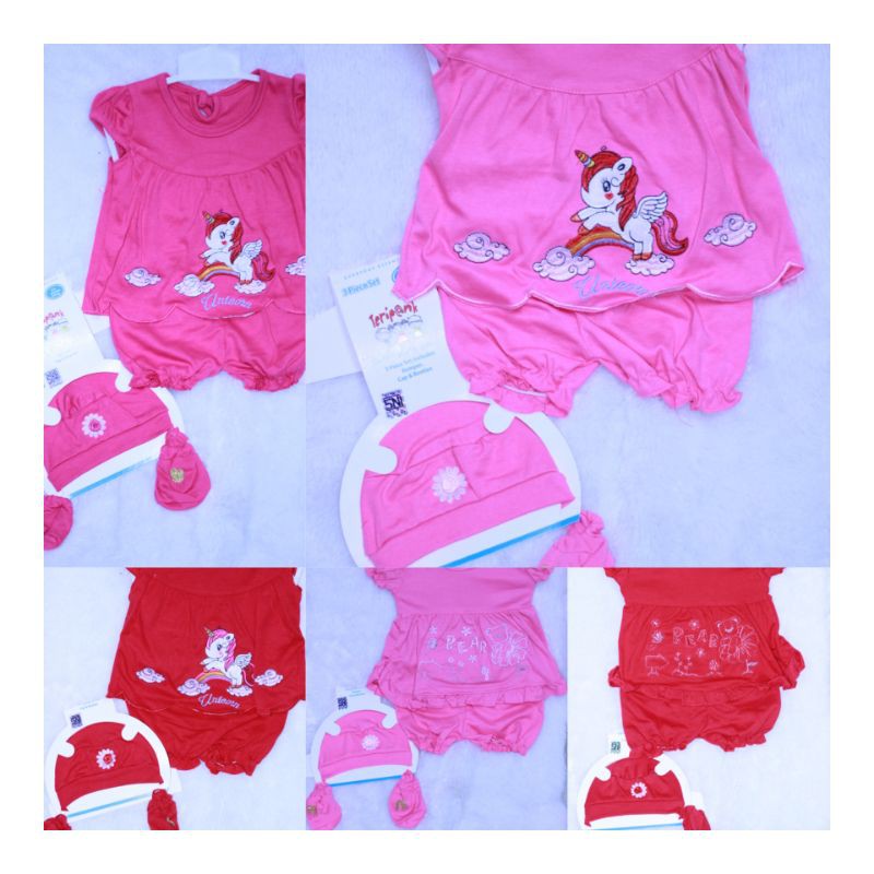 Baju bayi perempuan 0-3bulan/ setelan bayi perempuan 0-3bulan