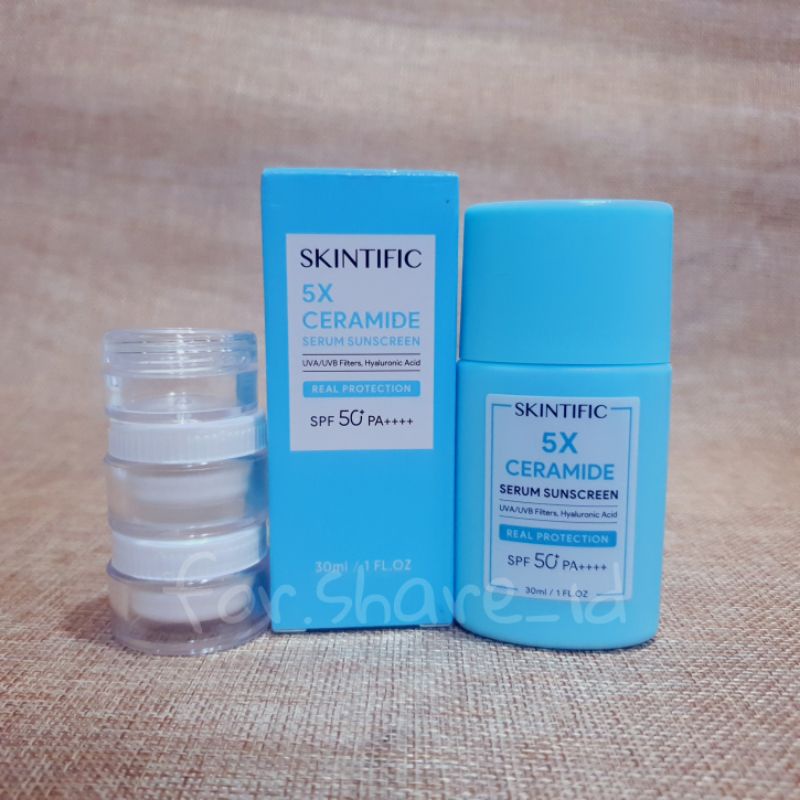 [SHARE] SKINTIFIC - 5X Ceramide Serum Sunscreen SPF 50 PA++++ SHARE IN JAR skintific share suncreen 