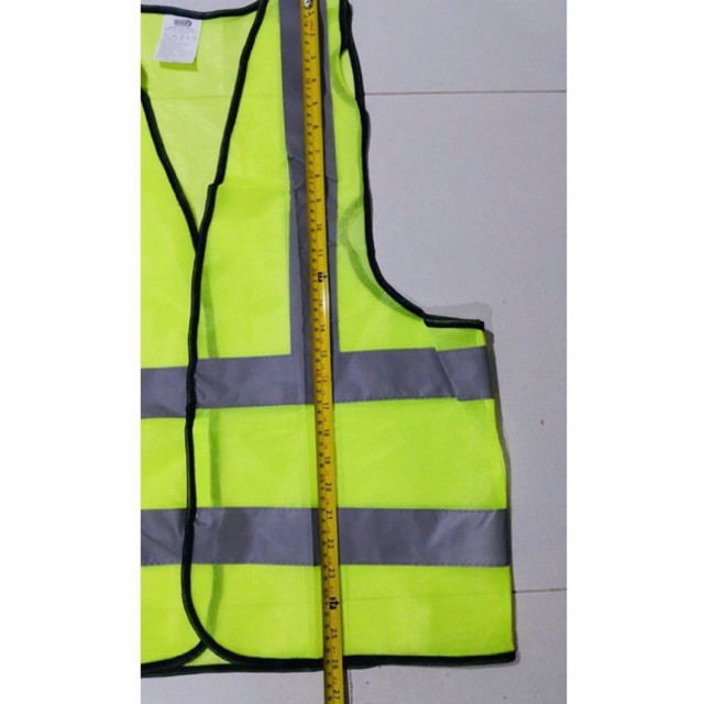 Rompi Pengaman KTP Polyester HIJAU Garis - Safety Vest Rompi Proyek Rompi Parkir Rompi Tambang