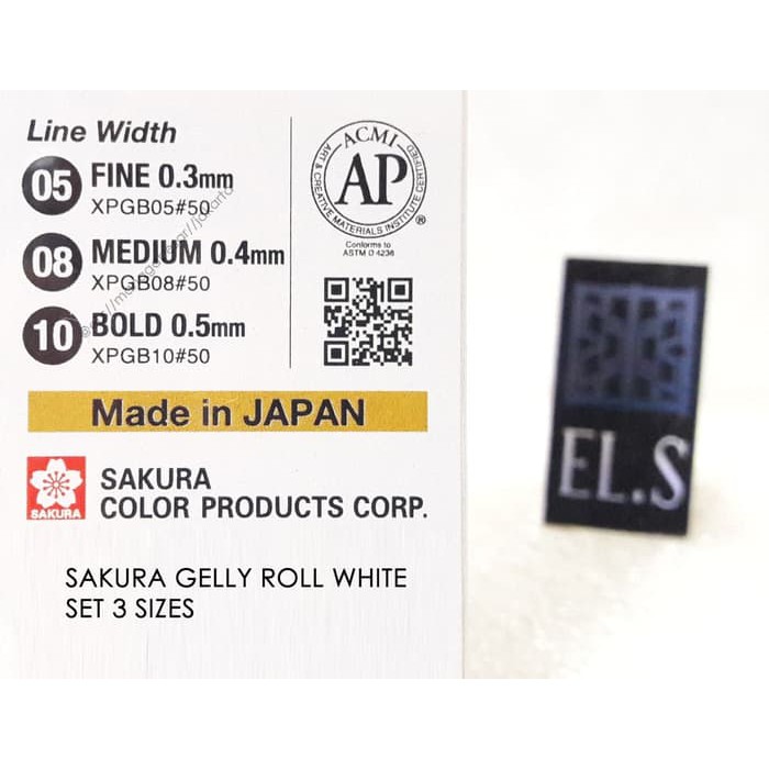 

OPEN SALE SAKURA GELLY ROLL WHITE SET 3 ( FINE / MEDIUM / BOLD )