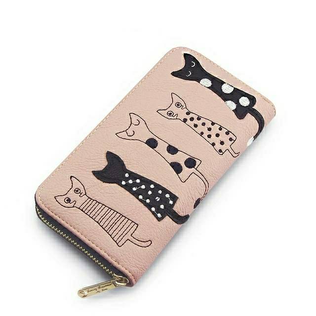 DOMPET WANITA KUCING BERJEJER - Dompet panjang wanita KOREAN FASHION WALLET