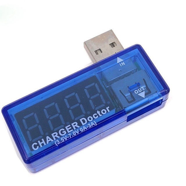 USB Charger Doctor Doktor Multi Tester Multimeter Tegangan Ampere Volt