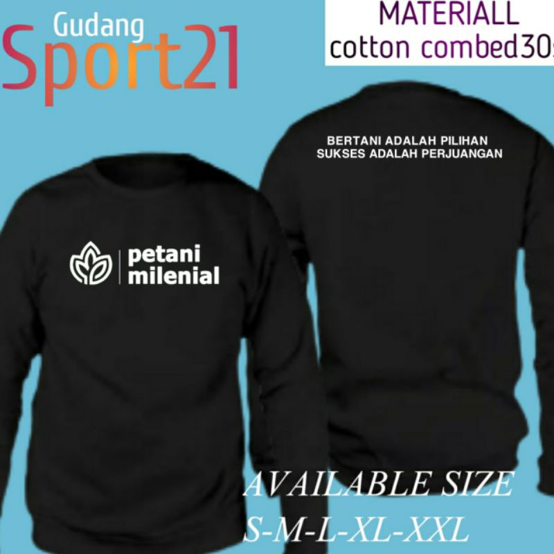 kaos baju lengan panjang petani milenial indonesia kaos PETANI
