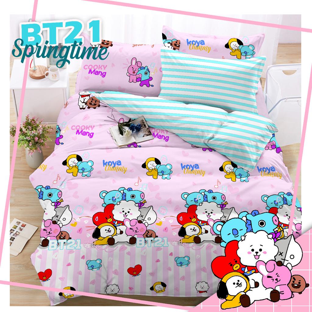 Einhomestuff Sprei Star Motif BT21 Pink