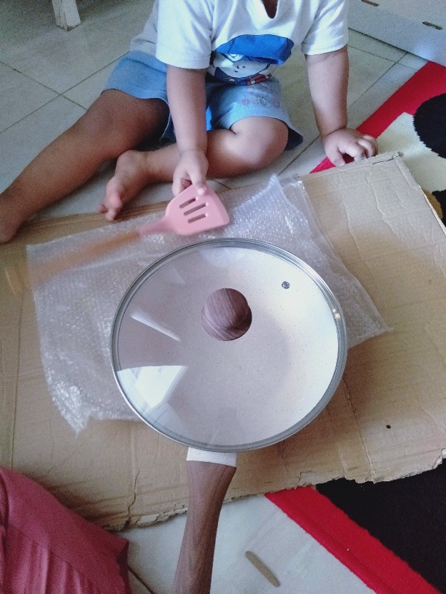 Bolde Super Pan Wok ( Wajan ) 26 Cm + Lid Tutup Kaca, Granite Beige Series