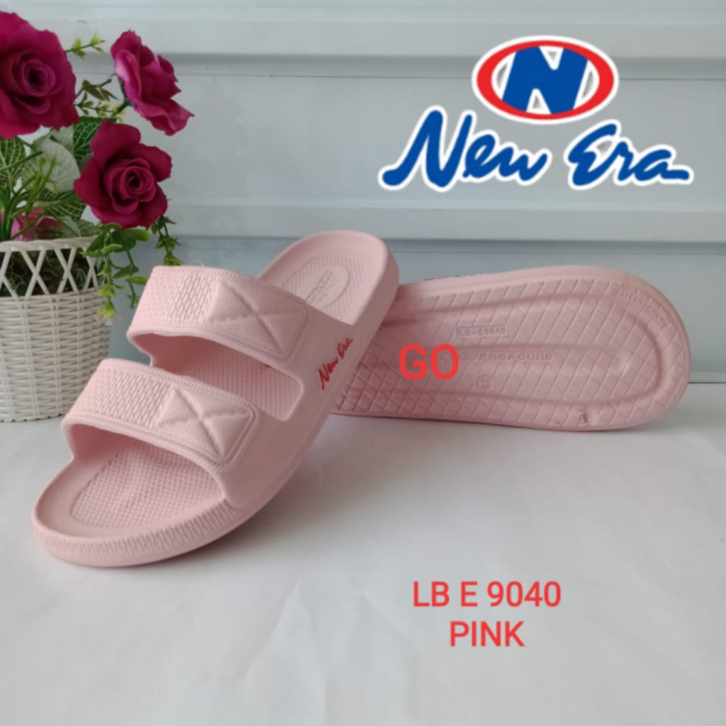 BB NEW ERA LB E 9040 Sandal Karet Wanita Terbaru Sendal Karet Selop Ban Dua Size 37-40