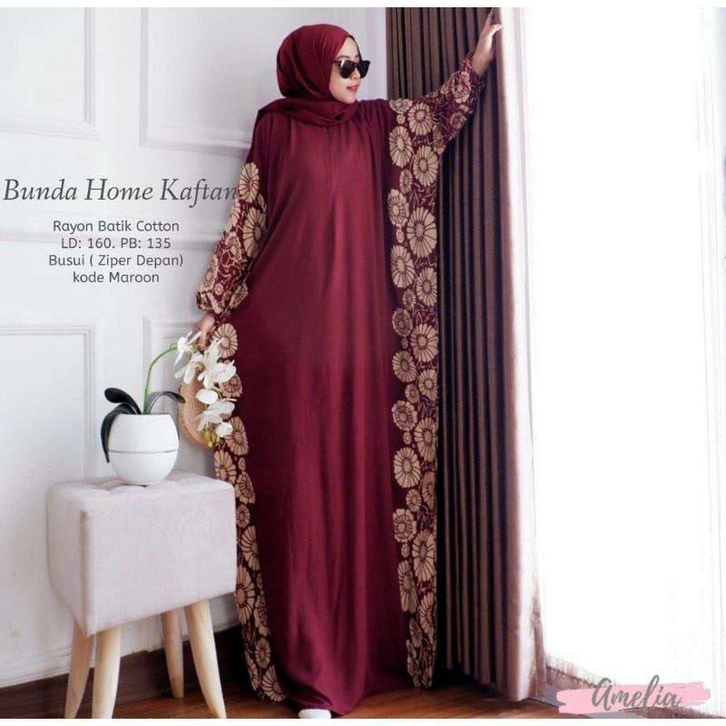 Kaftan Jumbo Wanita Bahan Rayon Motif Kekinian