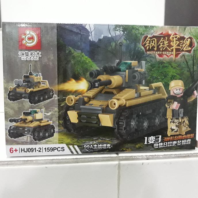 Lego Brick Tank Amphibi Militer Kendaraan Mobil Perang Misil 3 In 1 -2