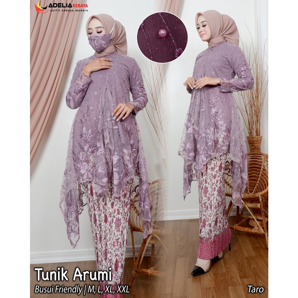 ADE> TUNIK KEBAYA MODERN / BAJU KEBAYA ARUMI / KEBAYA RESLETING DEPAN / BUSUI FRIENDLY CRA SANGHAI-TARO