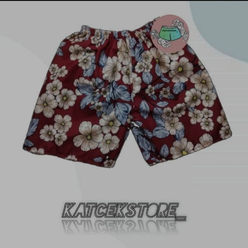 celana pendek kolor motif bunga
