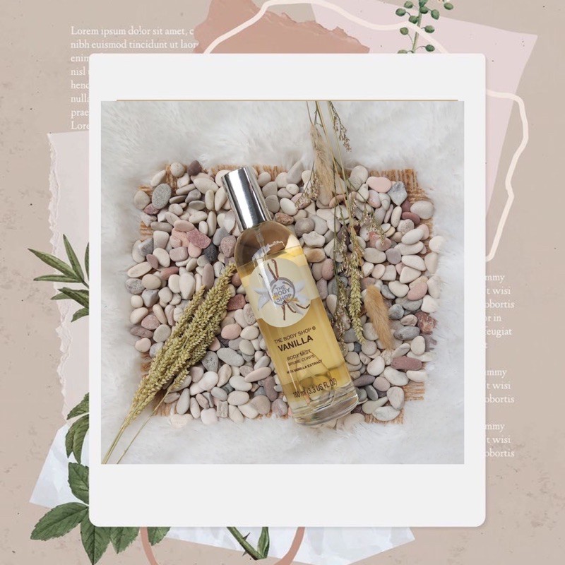 Vanilla - parfum the body shop reject with paper bag