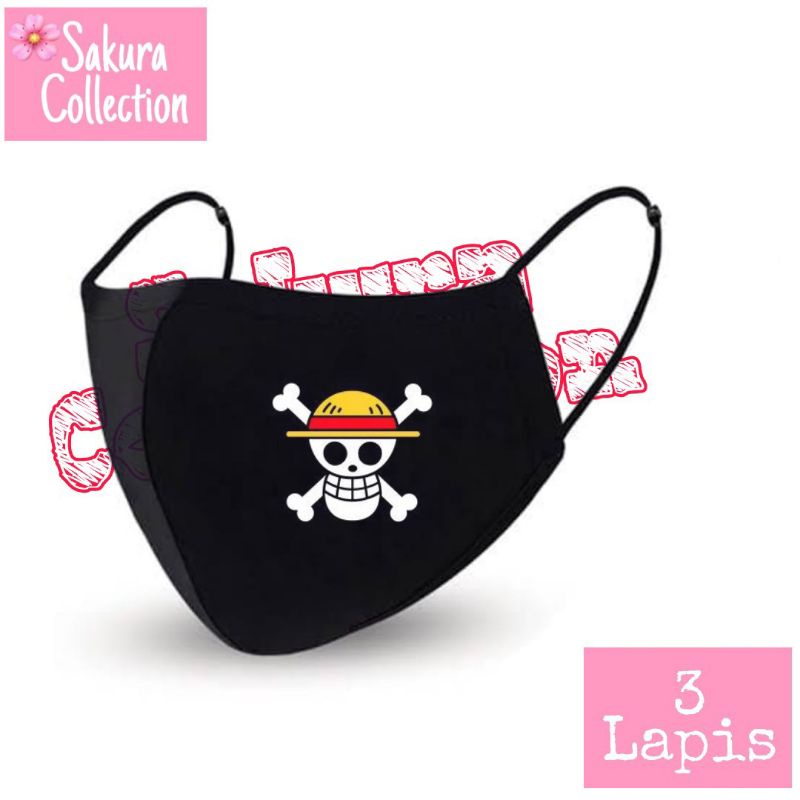 Masker Kain 3 Lapis / Scuba / Earloop - One Piece