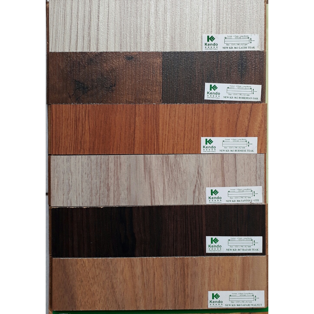 Lantai kayu murah Rp. 51.200/pcs - Lantai parket kayu Kendo 8,3mm