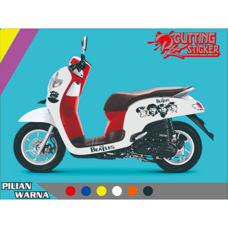 Cutting sticker scoopy the beatles keren terbaru