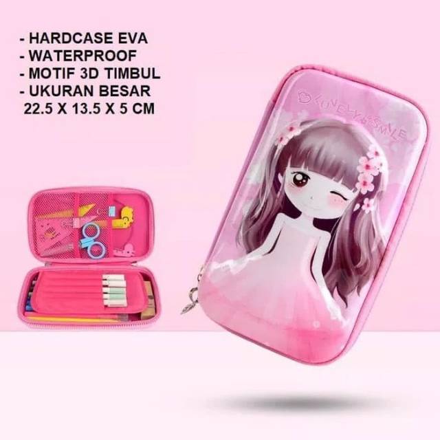

Tempat Pensil dan Alat Tulis Smiggle EVA Hardcase Princess 3D