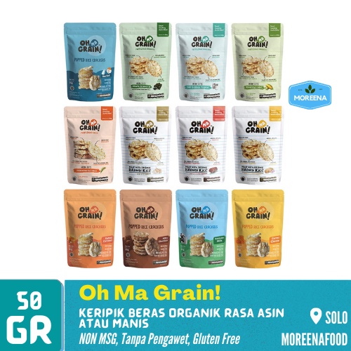 

OH MA GRAIN! SNACK DIET (Keripik Beras Organik - RICE CRACKER 50GR)