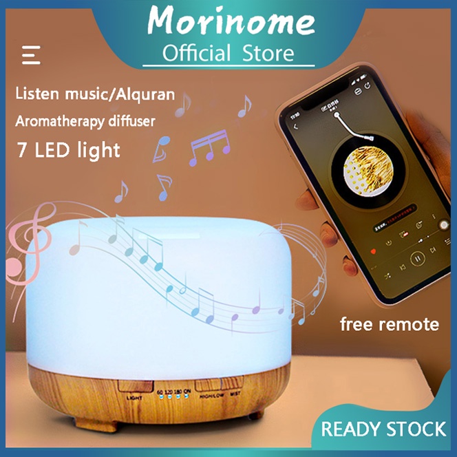 Humidifier Diffuser Bluetooth Aromaterapi Speaker Music Alat Aroma Disfuser Aromaterapi FREE Remote(garansi toko)-Bluetooth(A)