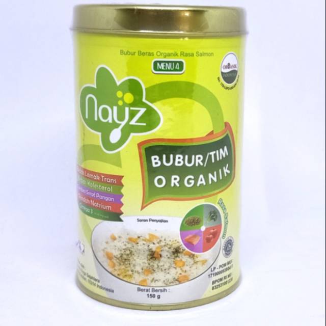 NAYZ Bubur Tim Organik Can 150gr Home Made MPASI Bayi