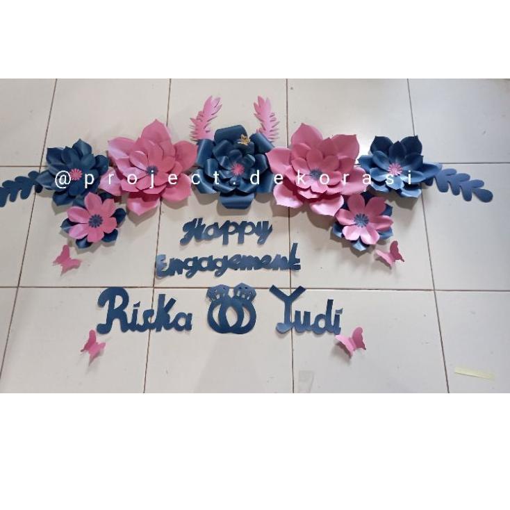 (FREE GIFT) READY Paper flower murah / Dekorasi simple engagement / paperflower 7 bulanan lamaran / 