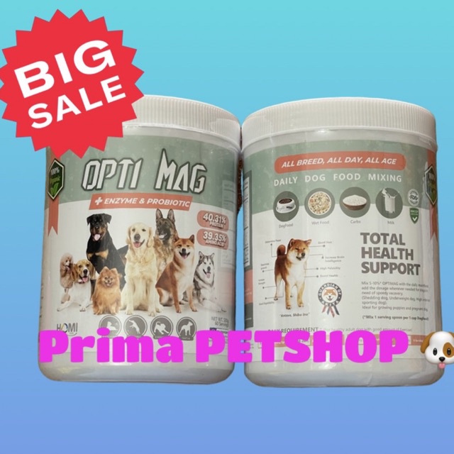Opti Mag / OPTI MAG optimag DAILY DOG FOOD MIXING 500GR Suplemen nafsu makan anjing
