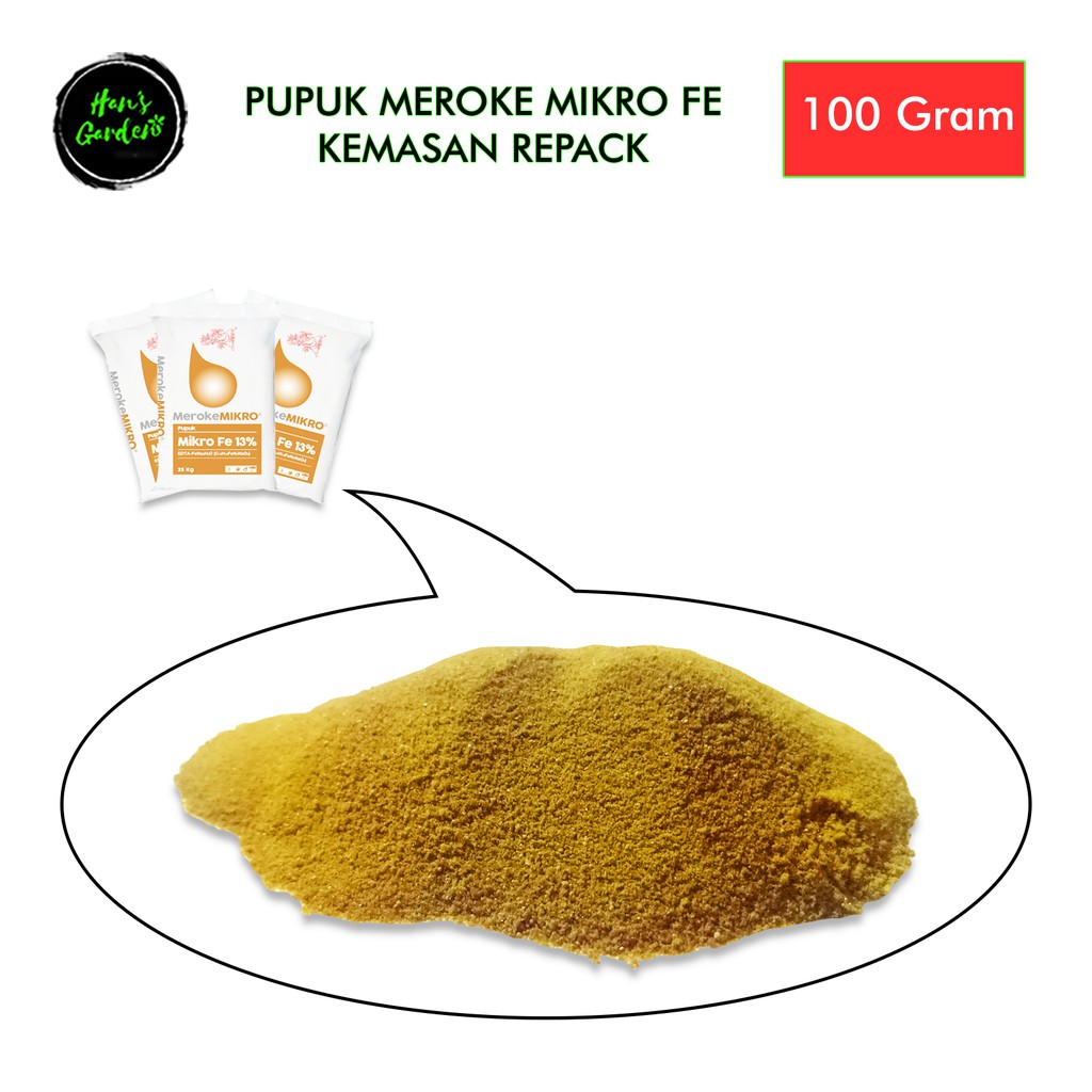 Meroke nutrisi mikro Fe EDTA 13 % hidroponik grade 100 gr