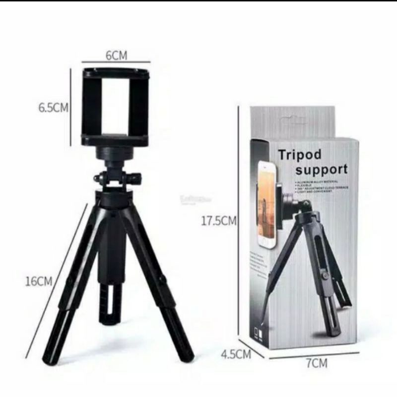 TRIPOD SUPPORT MINI MULTI ANGLE FREE ROTATION FREE U HOLDER MURAH