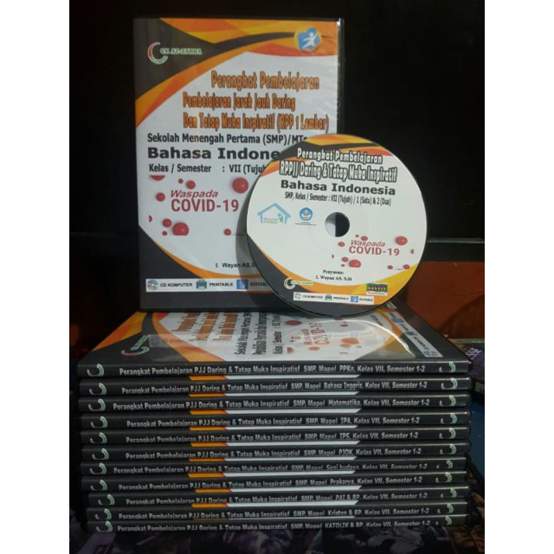 RPP 1 lembar daring mata pelajaran bahasa Indonesia kelas 7 semester 1 dan 2