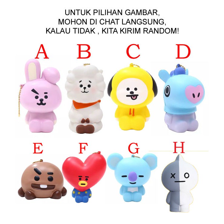  COD Squishy BTS  BT21 slow FREE Packaging Shopee Indonesia