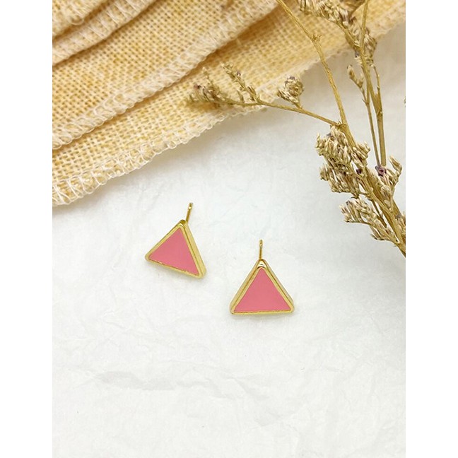 LRC Anting Tusuk Fashion Drop Glazed Triangle Earrings F5749X