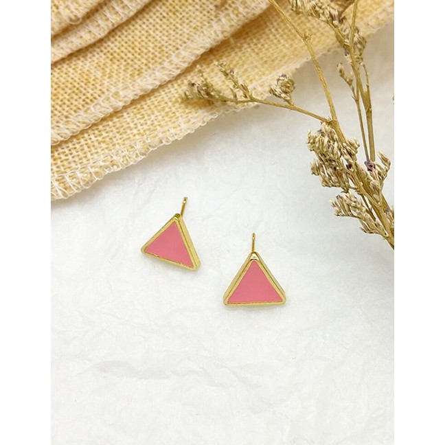 LRC Anting Tusuk Fashion Drop Glazed Triangle Earrings F5749X