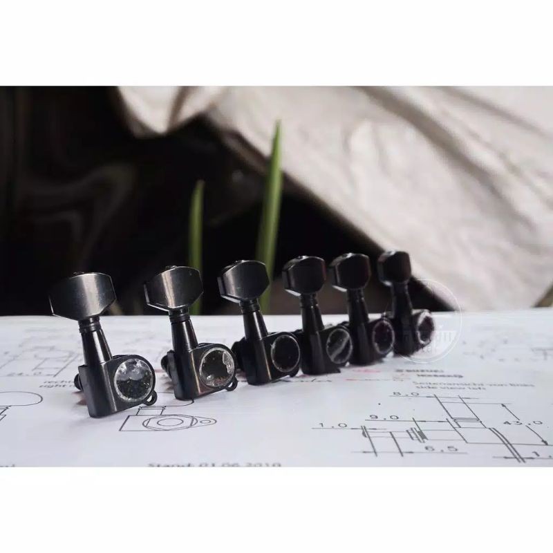 Dryer gitar/gitar tuning machine inline 6 pcs