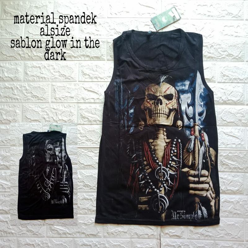 BAJU METAL TANKTOP KAOS LEKBONG SINGLET EVIL METAL