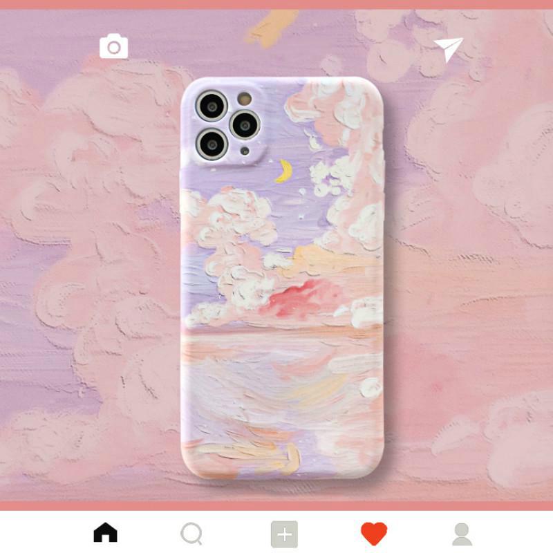 Art Oil Painting Camera Lens Protector Soft IMD Phone Case