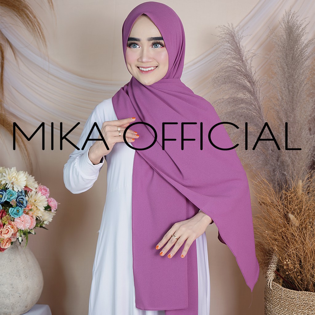 PASHMINA DIAMOND ||  PASHMIN NON TALI/TANPA TALI  POLOS DIAMOND PREMIUM QUALITY-LAVENDER